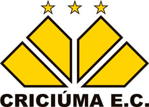 S&iacute;mbolo do Crici&uacute;ma com estrelas dos t&iacute;tulos do Campeonato Brasileiro e da Copa do Brasil.