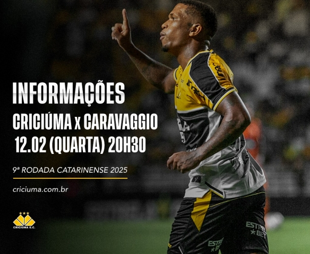 SERVIÇO DE JOGO CRICIÚMA X CARAVAGGIO